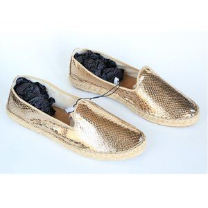 DV Dolce Vita Tia Metallic Gold Espadrilles Flats